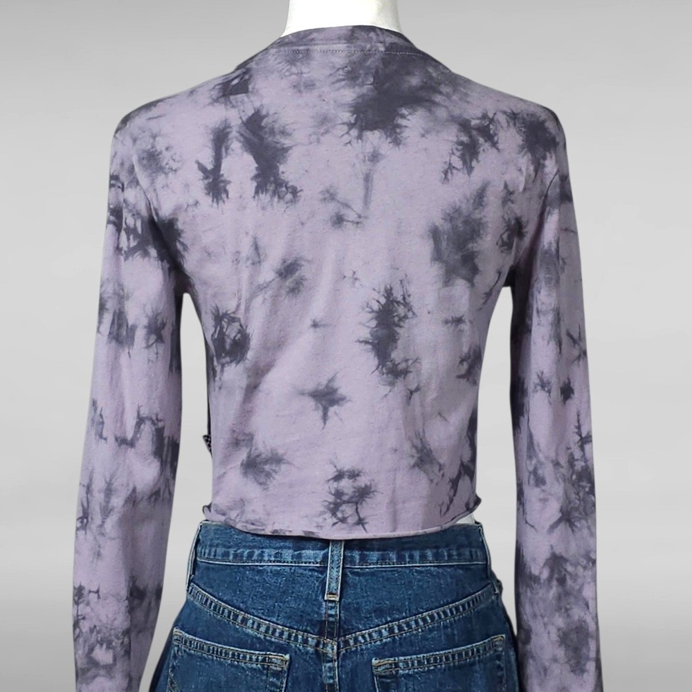 Vans Harry Potter Crop Top XS Purple Tie Dye Deathly Hallows Goth Grunge - Picture 2 of 8